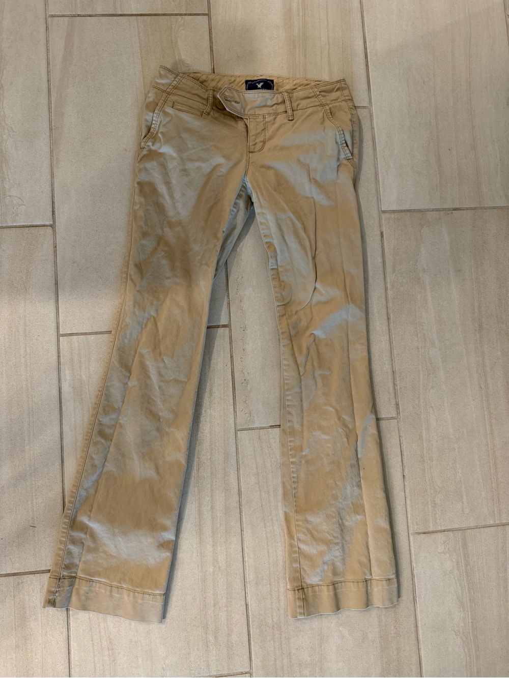 American Eagle Outfitters Straight-Leg Khaki Jeans - Tan